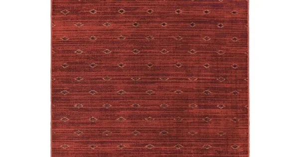 Oriental Weavers Woodlands 9652C Red/ Gold Area Rug 6 ft. 7 in. X 9 ft. 2 in. Rectangle