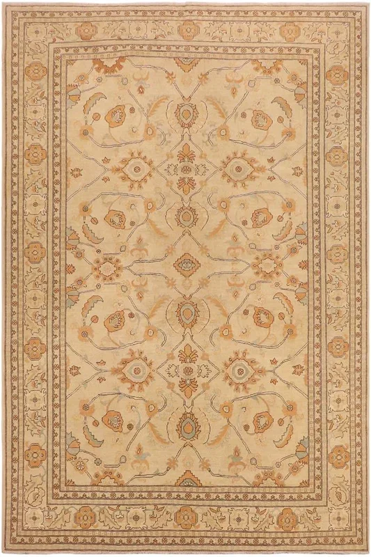Oriental Ziegler Adriane Tan/Orange Wool Rug – 10’2” x 14’6”