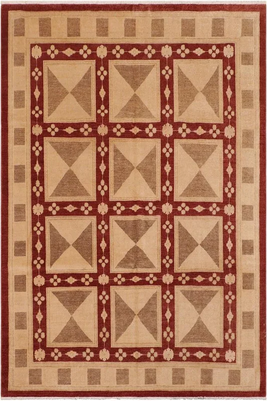 Oriental Ziegler Callie Red/Tan Wool Rug – 8’2” x 9’9”
