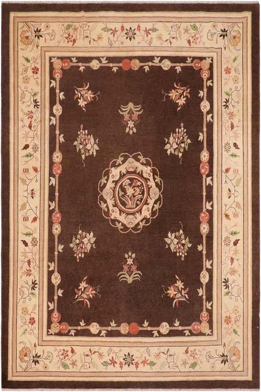 Oriental Ziegler Jeri Brown/Beige Wool Rug – 8’4” x 9’9”