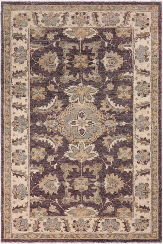 Oriental Ziegler Nevada Brown/Ivory Wool Rug – 3’2” x 4’11”