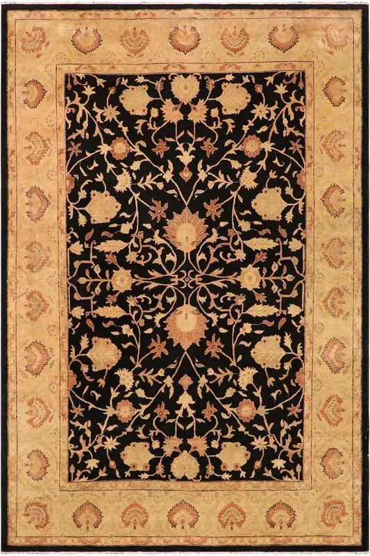 Oriental Ziegler Olivia Black/Gold Wool Rug – 9’0” x 11’11”