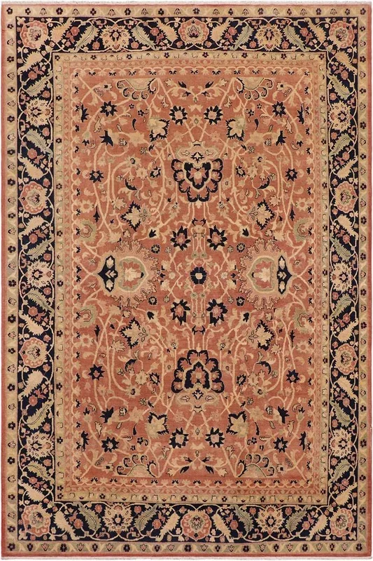 Oriental Ziegler Roberta Peach/Blue Wool Rug – 8’9” x 11’10”