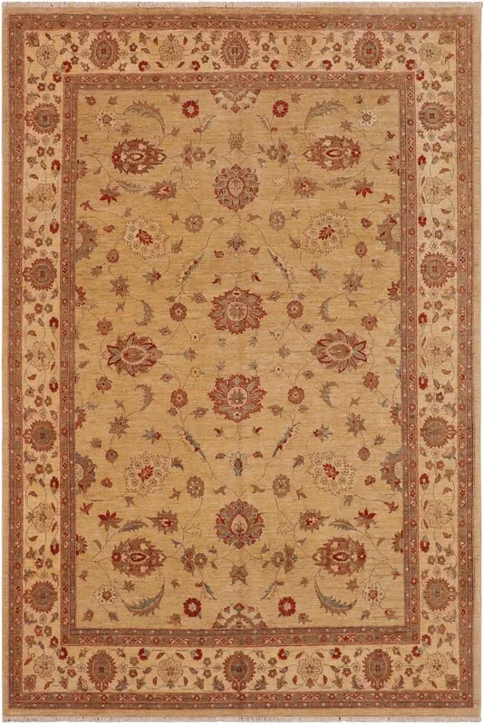 Oriental Ziegler Sang Tan/Beige Wool Rug – 9’0” x 11’9”