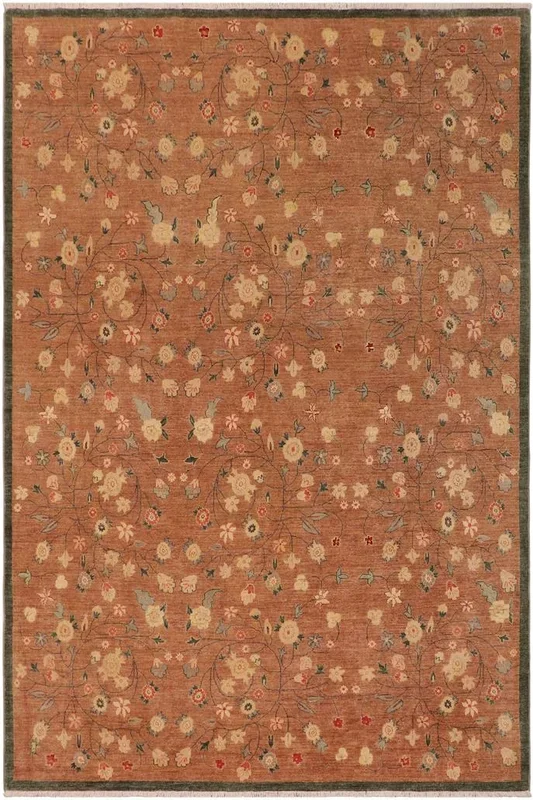 Oriental Ziegler Shemeka Light Brown/Rust Wool Rug – 8’10” x 11’8”