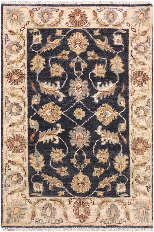 Oriental Ziegler Steadman Grey/Ivory Wool Rug – 2’0” x 2’11”