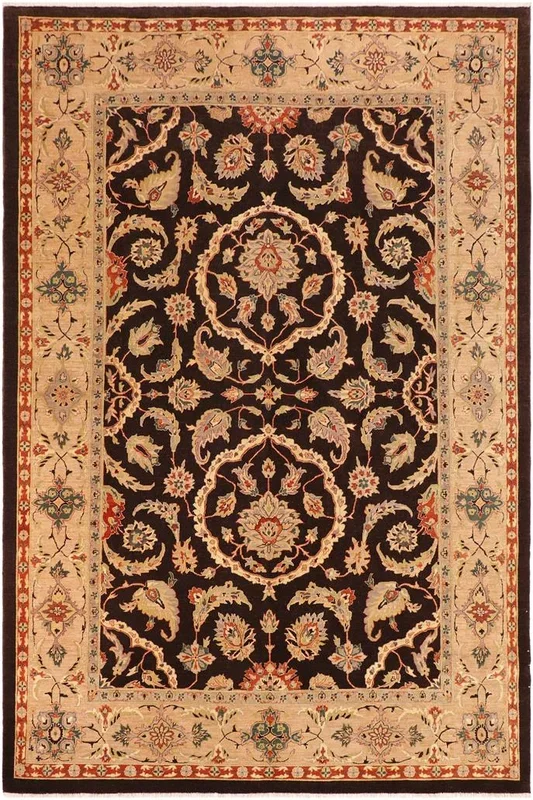 Oriental Ziegler Teri Brown/Tan Wool Rug – 10’0” x 13’10”