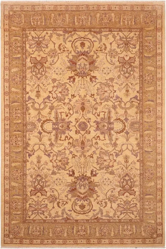 Oriental Ziegler Verona Tan/Brown Wool Rug – 5’10” x 9’10”