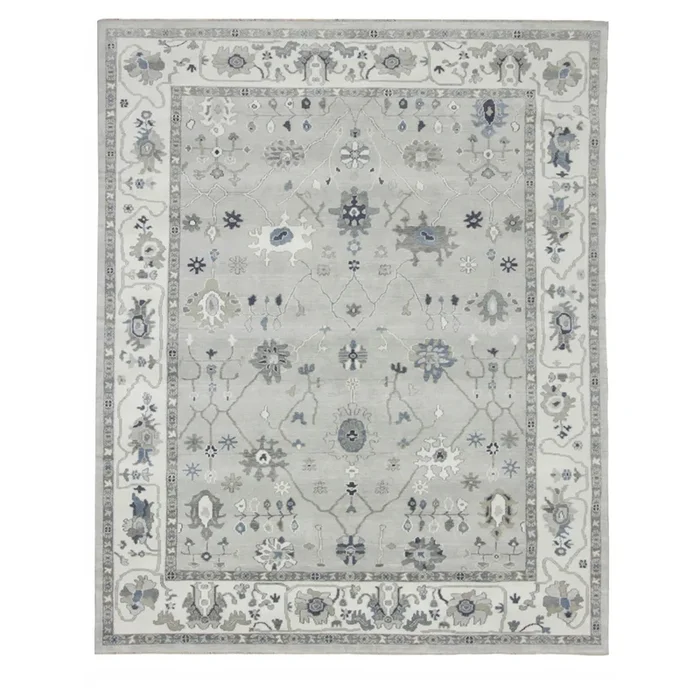 Oushak Collection Hand-knotted Area Rug #AT125SLGYHE