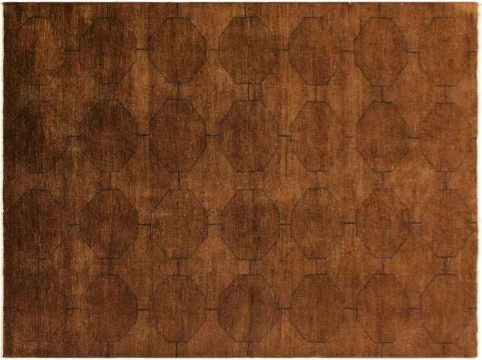 Overdyed Donnie Brown/Blue Hand-Knotted Rug 5’11 x 8’6