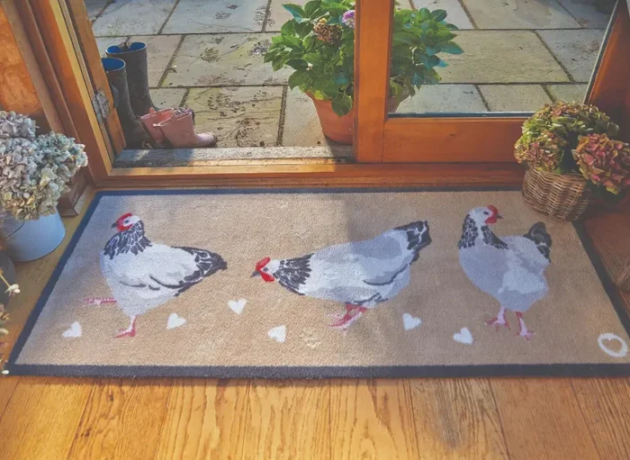 Patterned Hug Rug Chicken 1 Runner