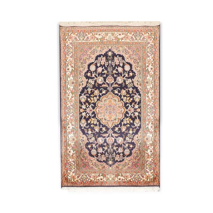 Persian Oriental Area Rug Hand Knotted 100% Silk Traditional Kashan 400 KPSI (2’6″x4′)