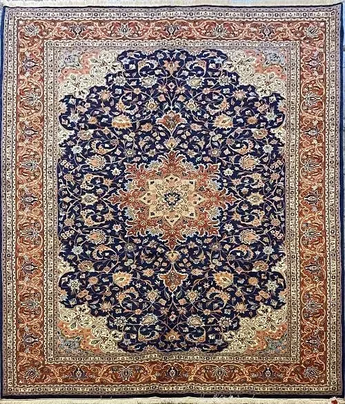 Persian Traditional Style Hand-Knotted Natural Wool And Cotton Rug 9’7″ X 6’6″ Panr0214
