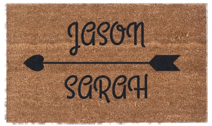 Personalized Cupid’s Arrow Handwoven Coco Doormat