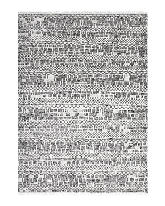 Peter Hand-Knotted Contemporary Modern Area Rug