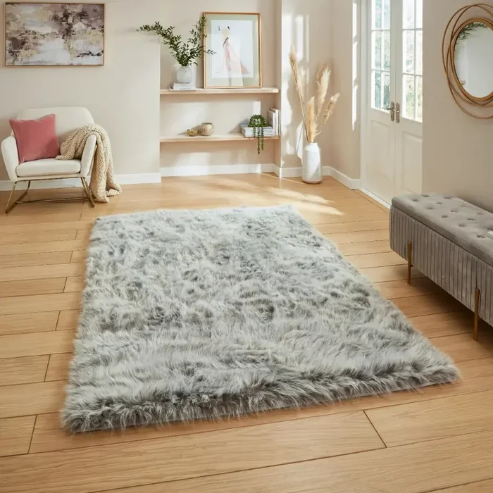 Polar Plush Light Grey Soft Shaggy Rug