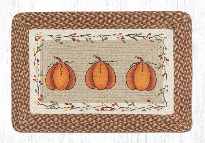 PP-222 Harvest Pumpkin Oblong Print Rug