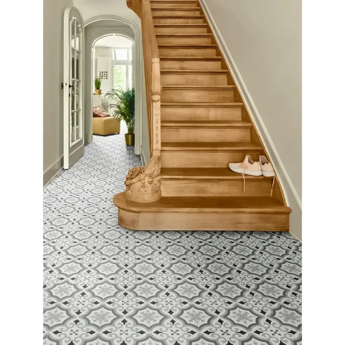 Pre-Cut Vinyl Tile Effect
