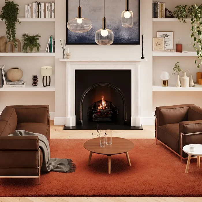 Premium Terracotta Shaggy Rug – Sienna
