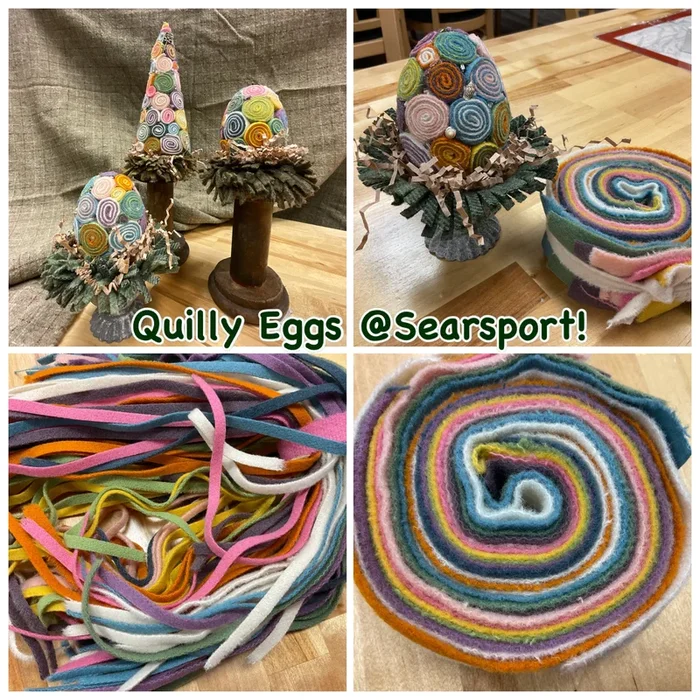Quilly Wool Strips for Eggs and More