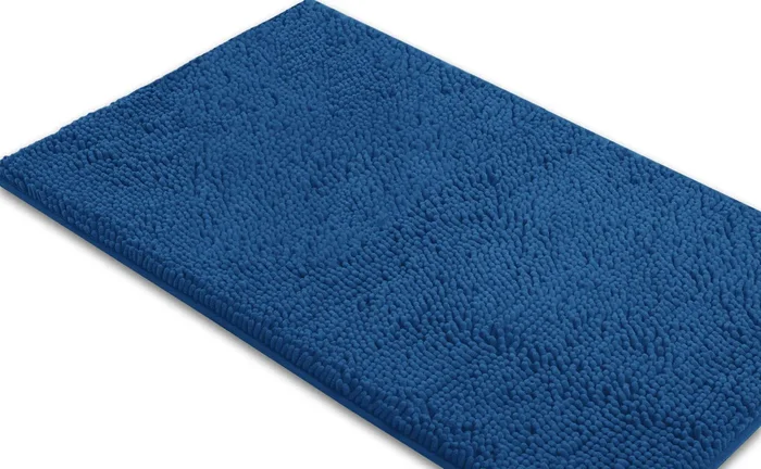 Rectangle Microfiber Bathroom Rug, 24×36 inch, Blue