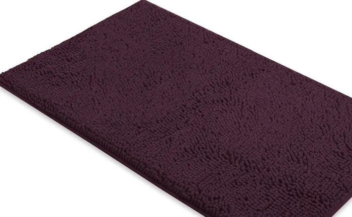 Rectangle Microfiber Bathroom Rug, 24×36 inch, Plum