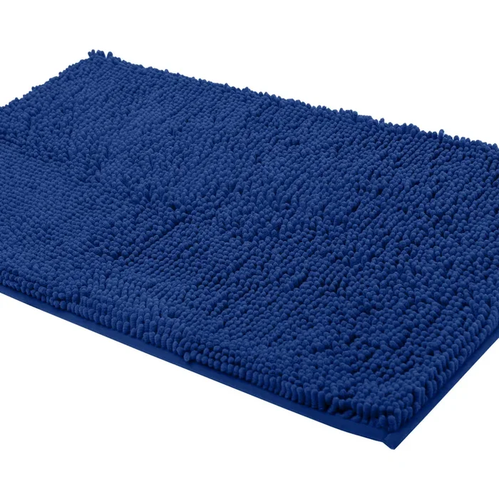 Rectangle Microfiber Bathroom Rug, 24×39 inch, Blue
