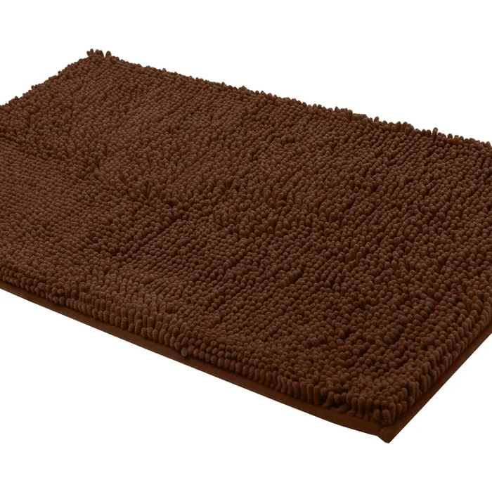 Rectangle Microfiber Bathroom Rug, 24×39 inch, Brown