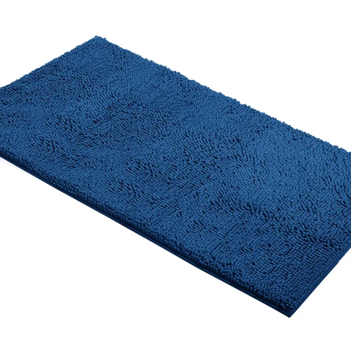 Rectangle Microfiber Bathroom Rug, 27×47 inch, Blue