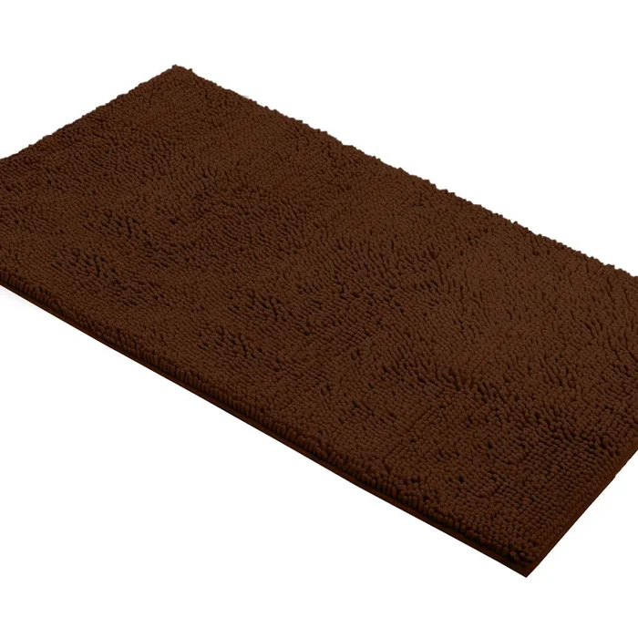 Rectangle Microfiber Bathroom Rug, 27×47 inch, Brown