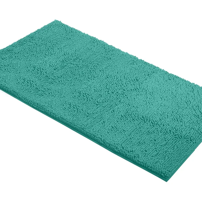 Rectangle Microfiber Bathroom Rug, 27×47 inch, Turquoise