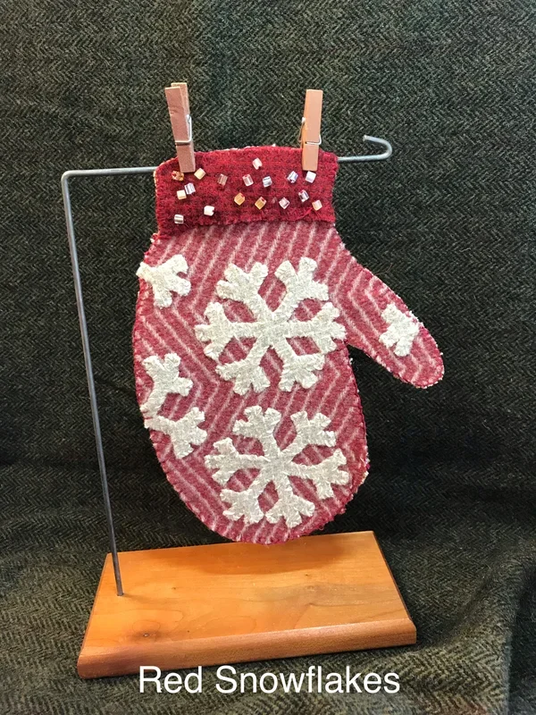Red snow Flake Mitten kit