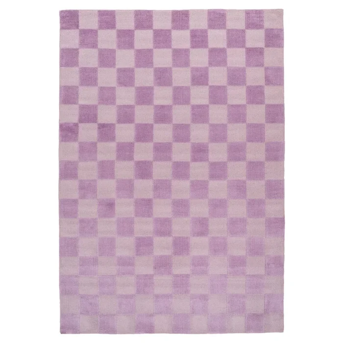 Retro Lavender Checkerboard Rug – Maze