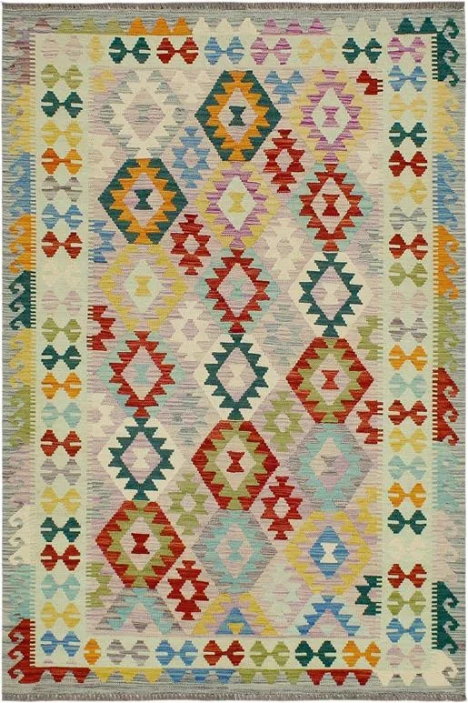 Retro Turkish Kilim Cook Hand-Woven Wool Rug – 5’1” x 6’6”