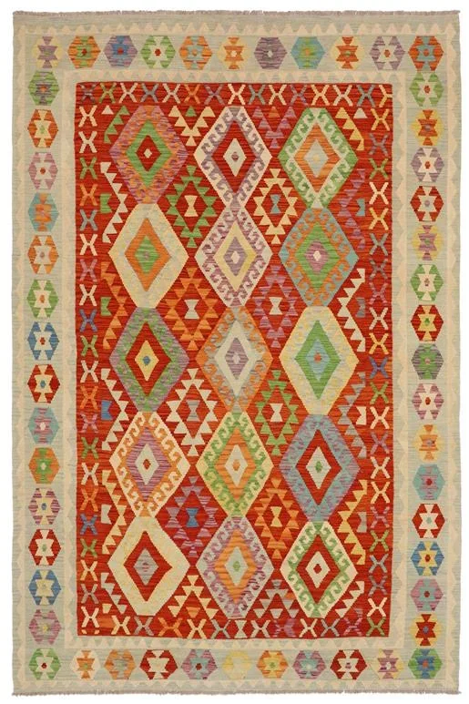 Retro Turkish Kilim Jeffery Hand-Woven Wool Rug – 6’11” x 9’9”
