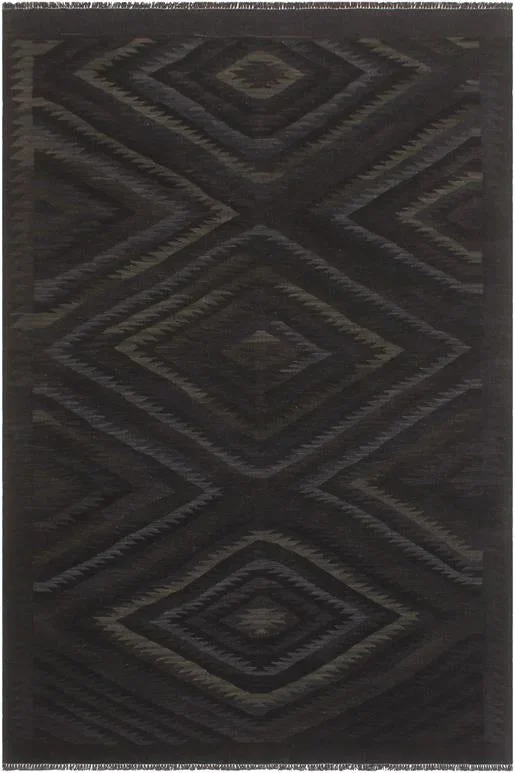 Retro Turkish Kilim Jon Hand-Woven Wool Rug – 5’6” x 8’2”