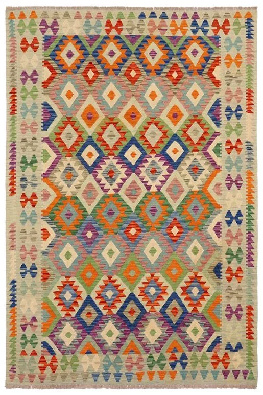 Retro Turkish Kilim Kendrick Hand-Woven Wool Rug – 5’6” x 7’11”