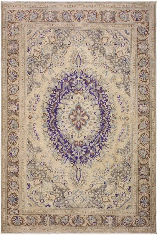 Retro Vintage Soares Tan/Brown Wool Rug – 8’0” x 11’0”