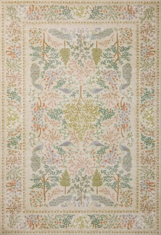 Rifle Paper Co. x Loloi Canopy CNP-05 Cream Transitional Power Loomed Rug