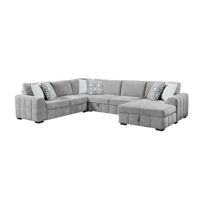 Ritchie Pop-Up Sleeper Sectional Pewter