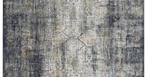 Rizzy Home Emerge EMG925 Gold / Charcoal Area Rug 2 ft. 7 in. X 9 ft. 6 in. Rectangle