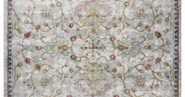 Rizzy Home Princeton PRI103 Beige / Cream Area Rug 3 ft. 11 in. X 5 ft. 6 in. Rectangle