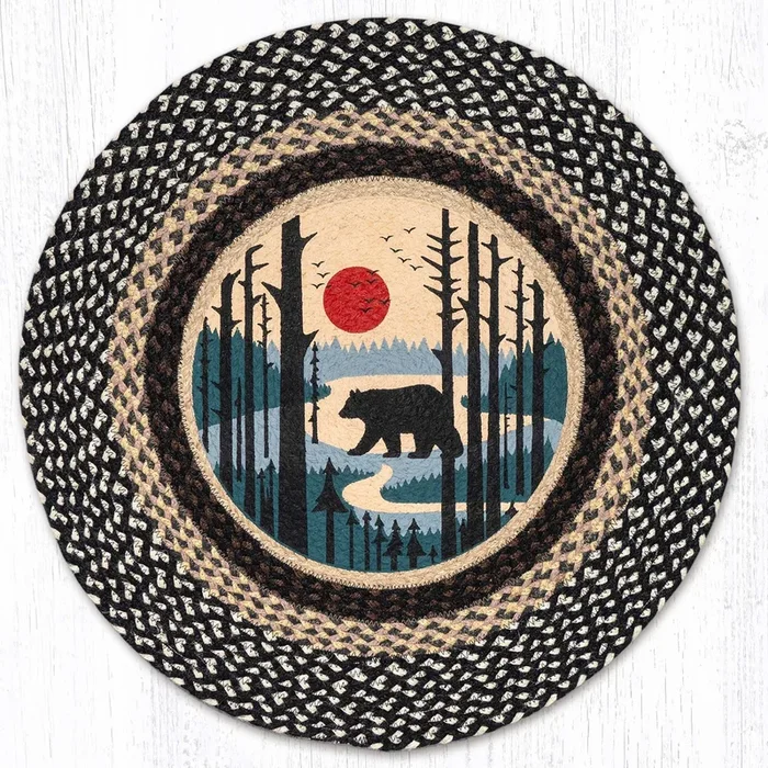 RP-430 Bear Scene Round Rug