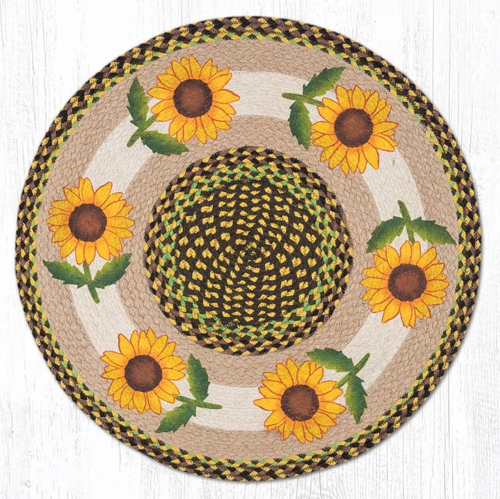 RP-593 Good Sunflower Round Rug