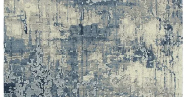 Rugs Town Radiant Blue 004109 5 ft. X 8 ft. Rectangle Rug