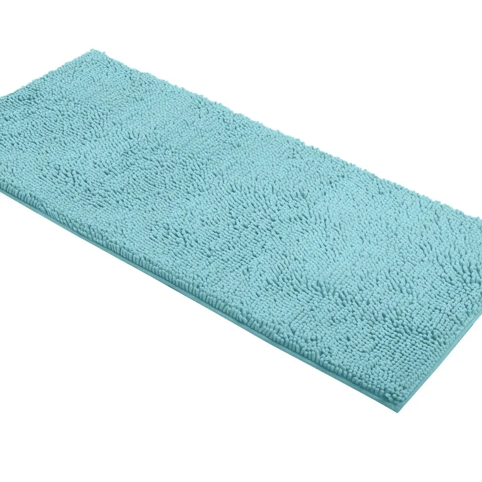 Runner Microfiber Bathroom Rug, 21×59 inch, Spa Blue