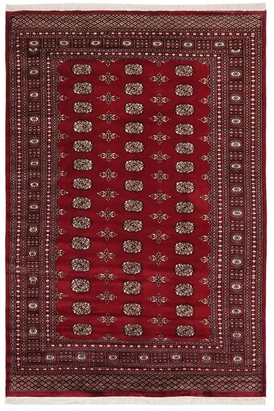 Rustic Bokhara Alfredo Red/Beige Wool Rug – 6’0” x 8’4”