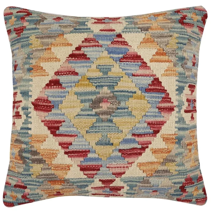 Rustic Cardwell Turkish Hand-Woven Kilim Pillow