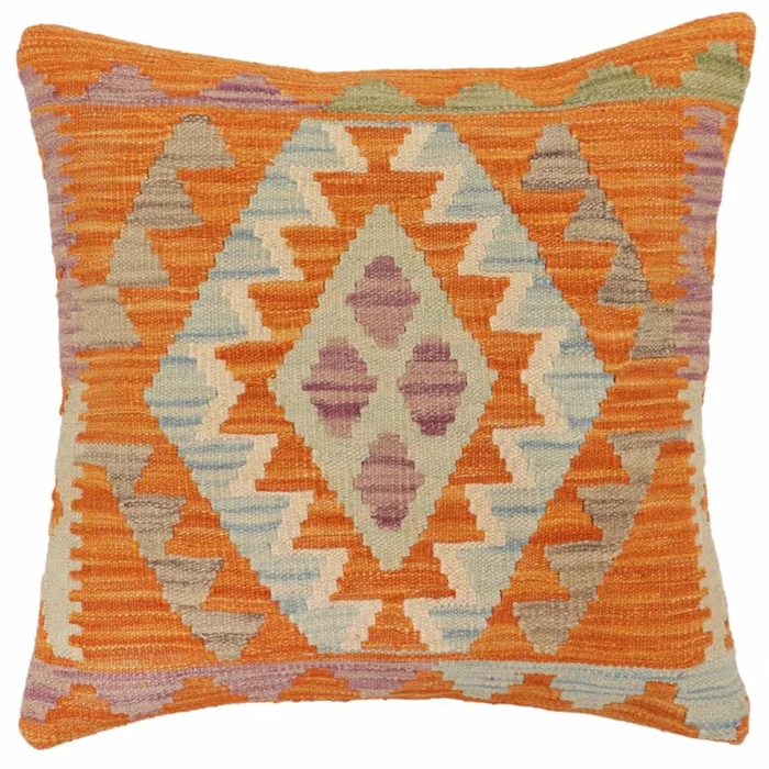 Rustic Clayton Turkish Hand-Woven Kilim Pillow