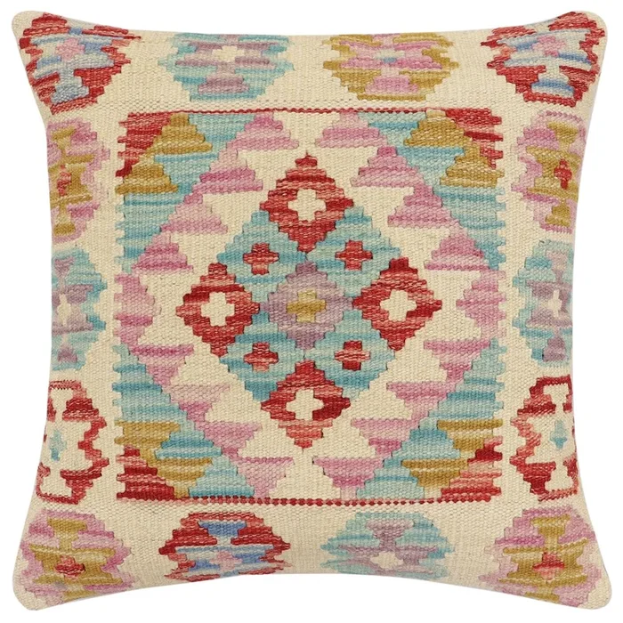 Rustic Irish Turkish Hand-Woven Kilim Pillow